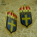 Soft Enamel terminó Suecia solapa Pin con la tarjeta de respaldo